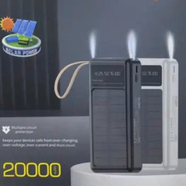 Solar Power bank γρήγορης φόρτισης 20000 mAh KP-96 KLGO Λευκό
