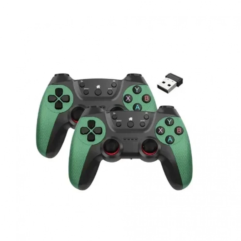 Σετ Ασύρματα Gamepad 2.4G για PS3/Έξυπνο τηλέφωνο/Tablet PC/Smart TV Box 2 τμχ Πράσινο