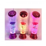 Διακοσμητική Λάμπα Λάβας Ανεμοστρόβιλος Rose LED USB Ροζ