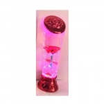 Διακοσμητική Λάμπα Λάβας Ανεμοστρόβιλος Rose LED USB Κόκκινο με σκαλιστό σχέδιο Τριαντάφυλλο