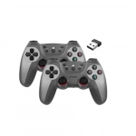 Σετ Ασύρματα Gamepad 2.4G για PS3/Έξυπνο τηλέφωνο/Tablet PC/Smart TV Box 2 τμχ Ασημί