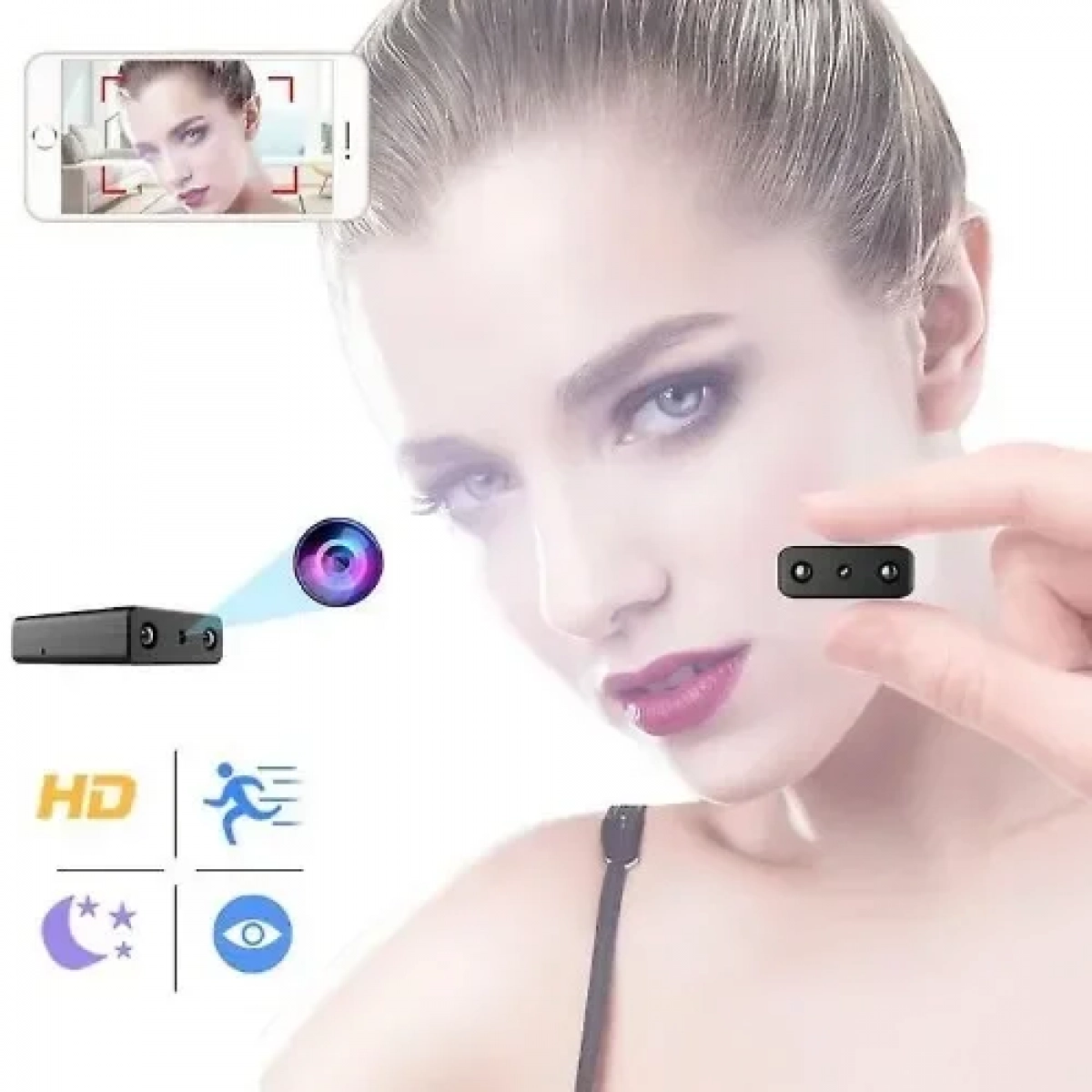 Κρυφή Κάμερα WiFi 1080p με Υποδοχή για Κάρτα Μνήμης XD WiFi Micro Camera