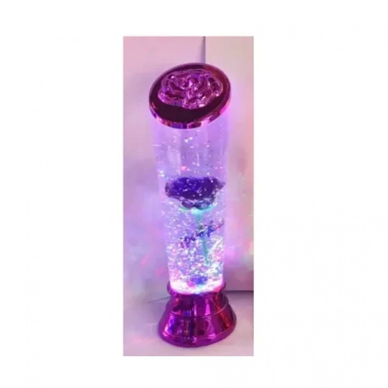 Διακοσμητική Λάμπα Λάβας Ανεμοστρόβιλος Rose LED USB Ροζ