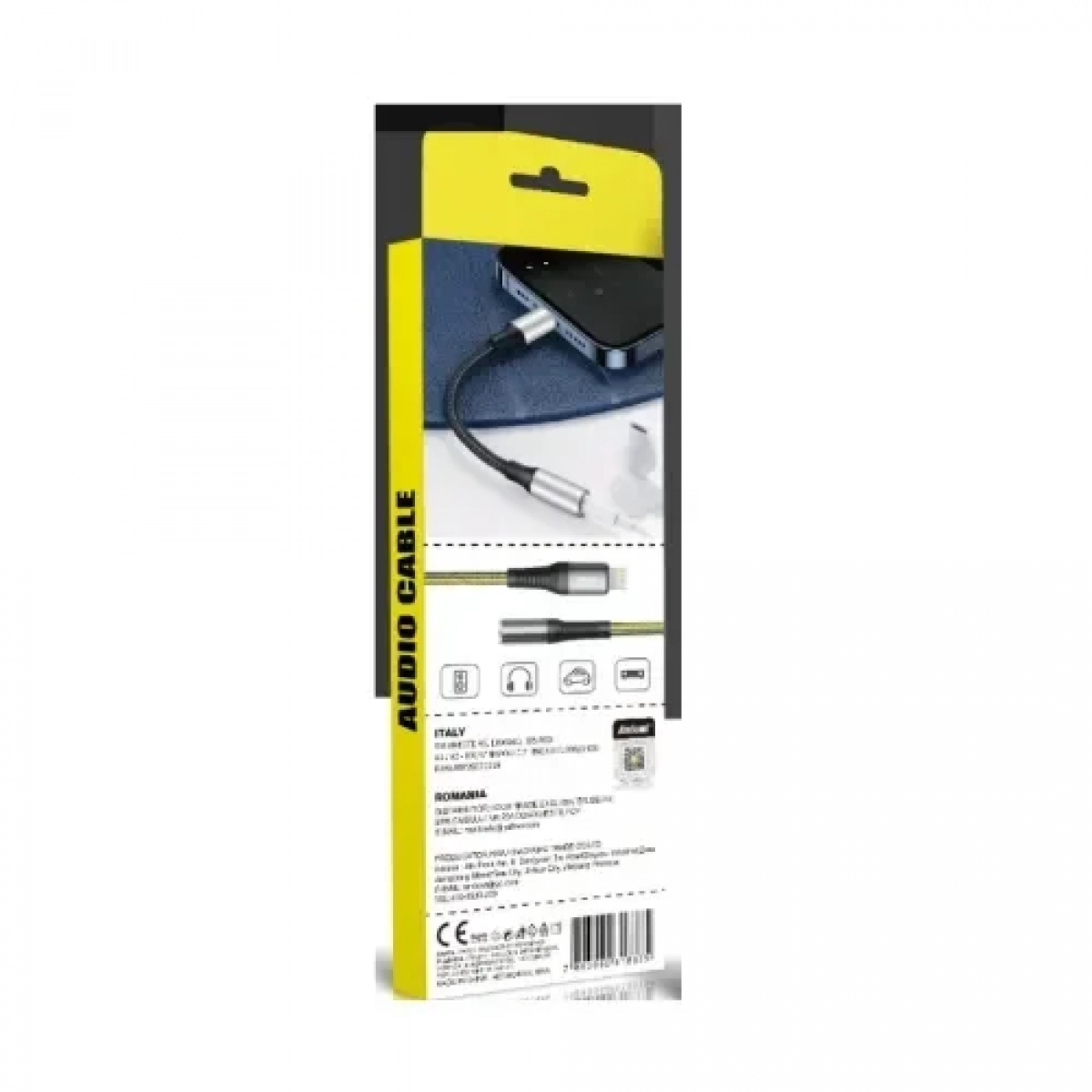 Αντάπτορας 3.5mm σε Lightning για iPhone Andowl Q-HD52 Κίτρινο