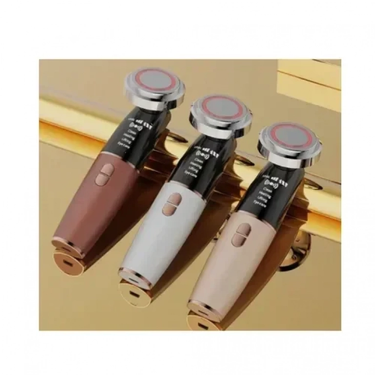 Συσκευή Ομορφιάς Προσώπου Με 4 Λειτουργίες Επαναφορτιζόμενη Καφέ