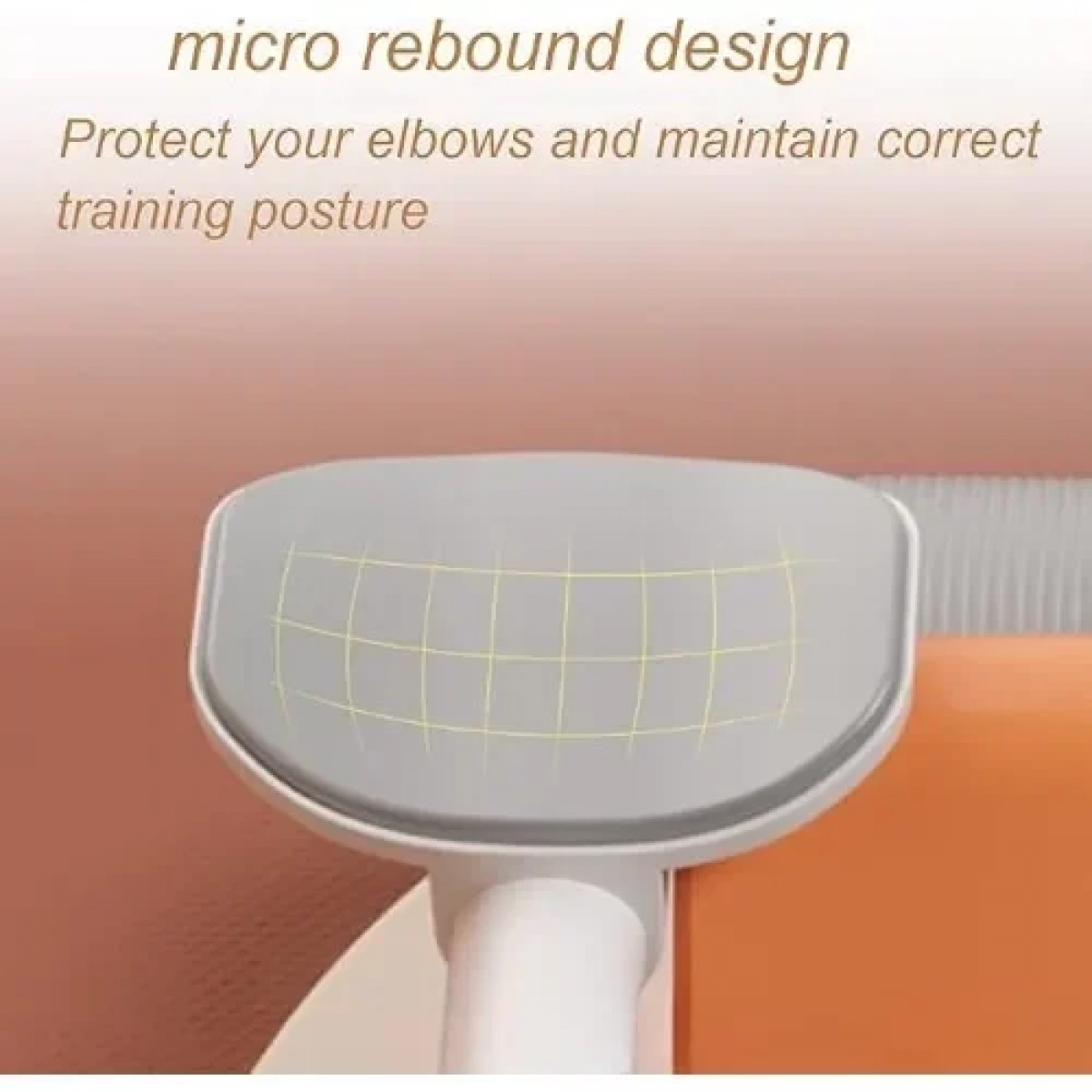 Τροχός Γυμναστικής για Εκγύμναση Κοιλιακών με Ψηφιακή Οθόνη και Πατάκια για τους Αγκώνες Πορτοκαλί