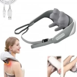 Συσκευή μασάζ shiatsu για λαιμό, πλάτη, ώμους, πόδια με προσομοίωση βαθιάς 5D μάλαξης Λευκό