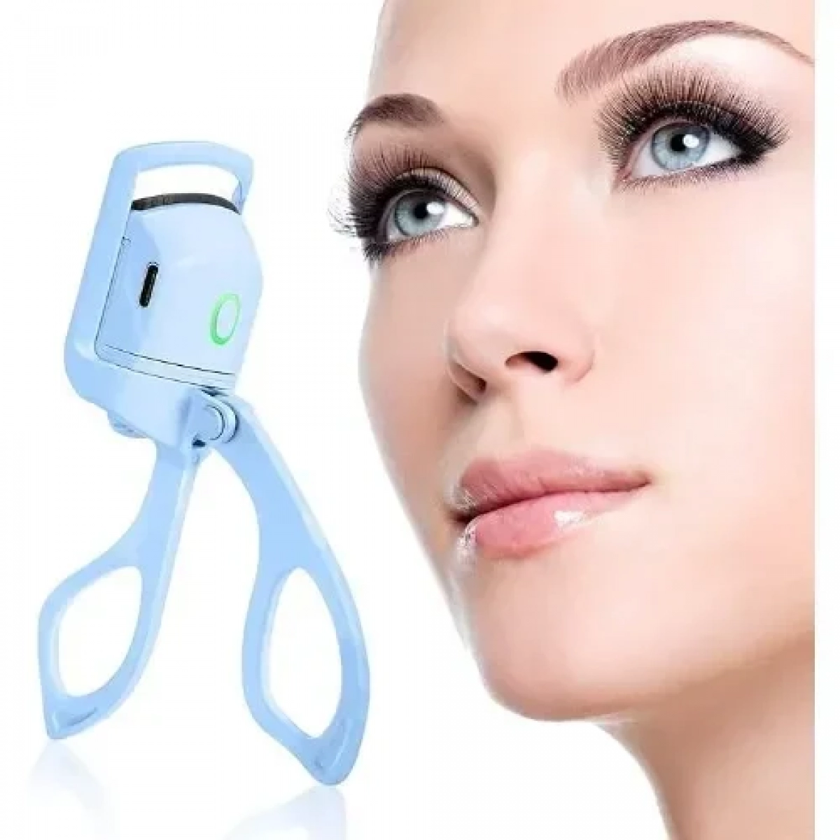 Θερμαινόμενο ψαλιδάκι βλεφαρίδων Electric Eyelash Curler Γαλάζιο