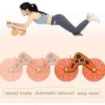 Τροχός Γυμναστικής για Εκγύμναση Κοιλιακών με Ψηφιακή Οθόνη και Πατάκια για τους Αγκώνες Πορτοκαλί