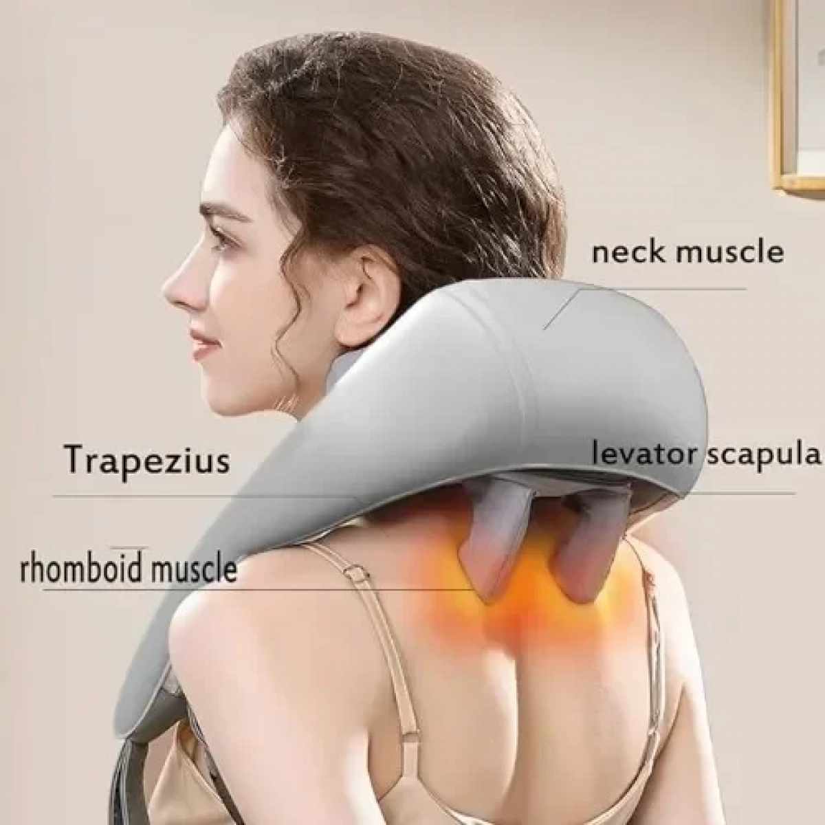 Συσκευή μασάζ shiatsu για λαιμό, πλάτη, ώμους, πόδια με προσομοίωση βαθιάς 5D μάλαξης Γκρι