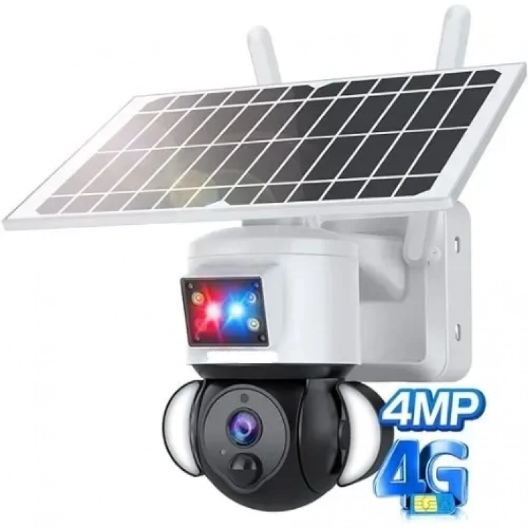 4G Ηλιακή κάμερα 24K 360° Ασύρματη12000 mAh Andowl Q-SX66 Λευκή
