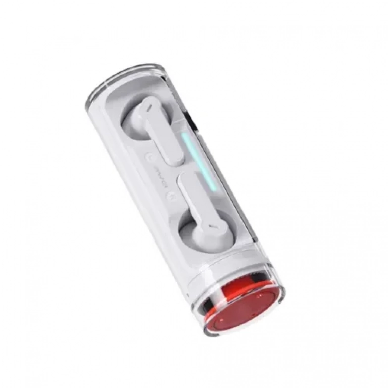 Awei T77 ENC Ασύρματα Ακουστικά Bluetooth 5.3 με 4 μικρόφωνα και Περιστρεφόμενη θήκη φόρτισης - Λευκό