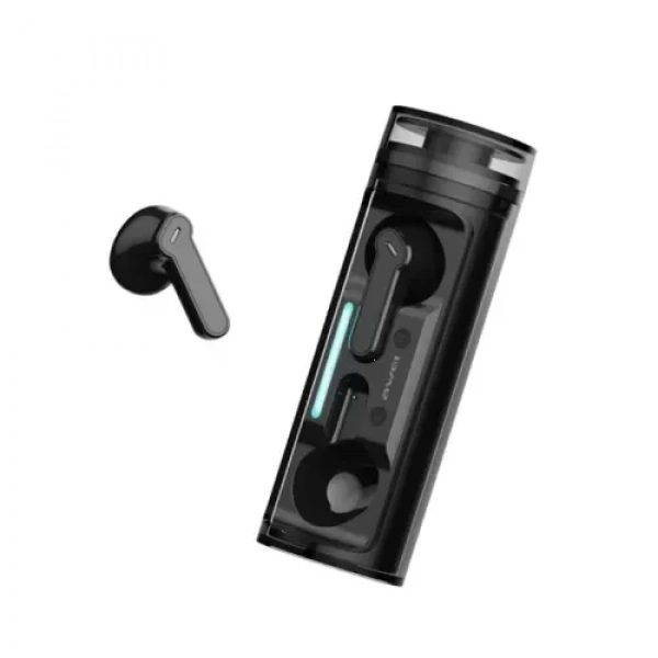 Awei T77 ENC Ασύρματα Ακουστικά Bluetooth 5.3 με 4 μικρόφωνα και Περιστρεφόμενη θήκη φόρτισης - Μαύρο