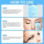 Θερμαινόμενο ψαλιδάκι βλεφαρίδων Electric Eyelash Curler Γαλάζιο