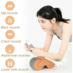 Τροχός Γυμναστικής για Εκγύμναση Κοιλιακών με Ψηφιακή Οθόνη και Πατάκια για τους Αγκώνες Πορτοκαλί