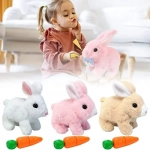 Διαδραστικό Βελούδινο Λούτρινο Κουνελάκι με Εφέ Κίνησης και Ηχητικά Εφέ μαζί με Καρότο