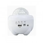 Φορητό Ηχείο Bluetooth με Πολύχρωμο Φως LED Προβολής Starry Sky Λευκό