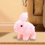 Βελούδινο Λούτρινο Κουνελάκι με Εφέ Κίνησης και Ηχητικά Εφέ - Ροζ