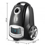 Raf Ηλεκτρική Σκούπα 2800W με Σακούλα 4lt Mαύρη R.8755