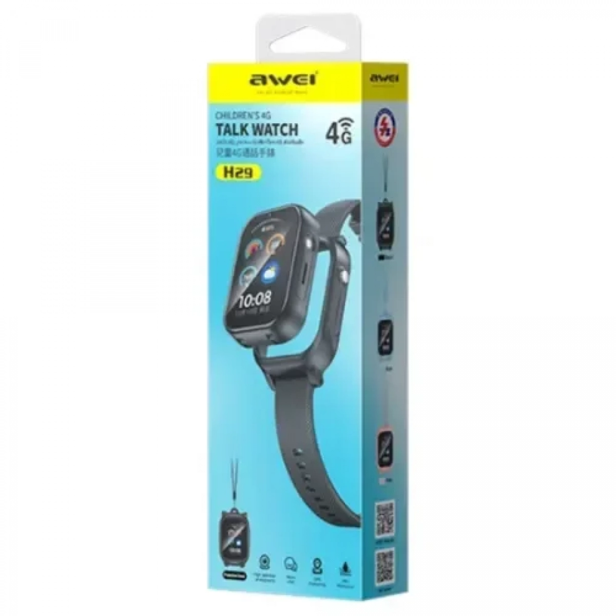 Awei H29 Παιδικό Smartwatch Με GPS LBS Και 4G Βιντεοκλήσεις Μαύρο