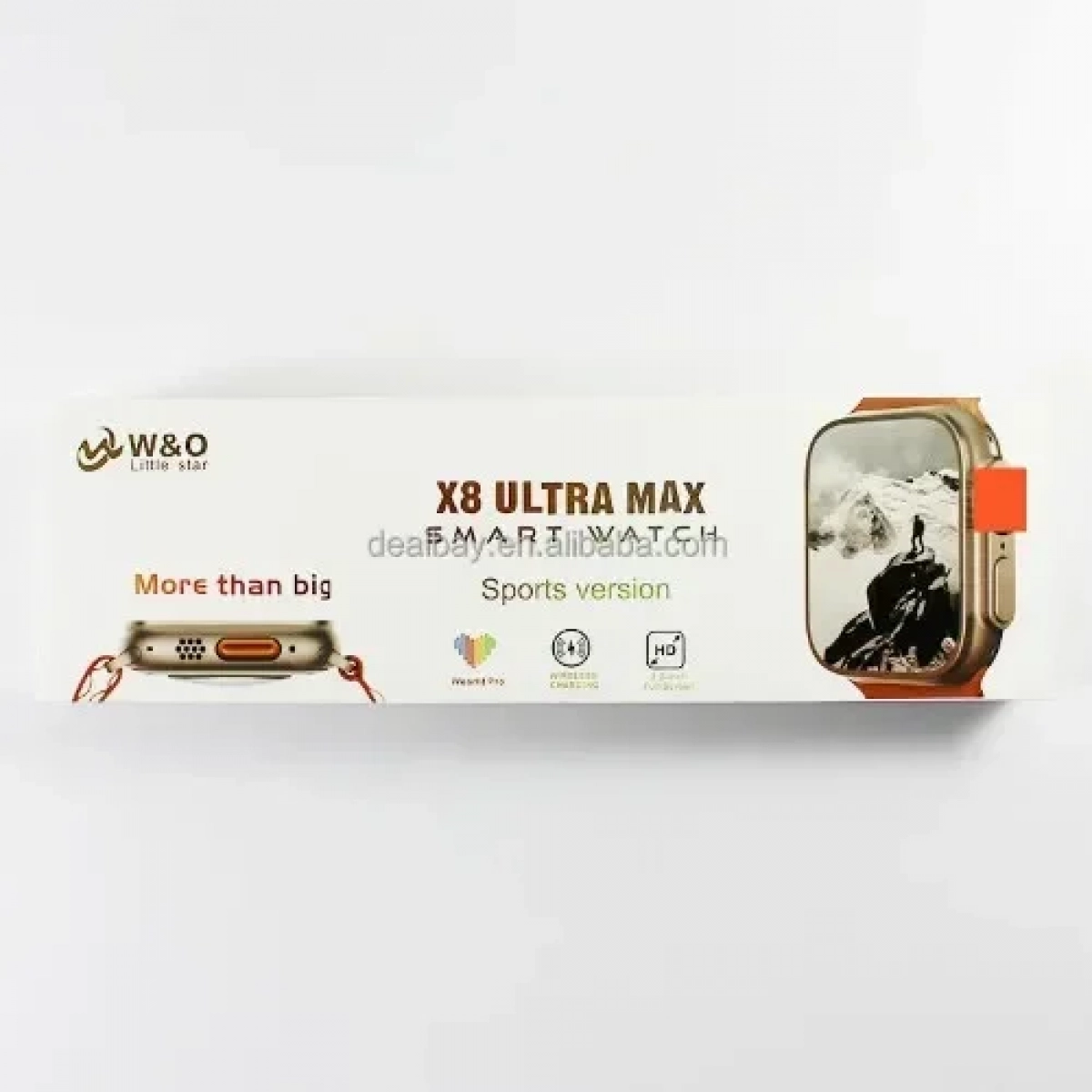 X8 Ultra Max 49mm Smartwatch με Παλμογράφο Πορτοκαλί