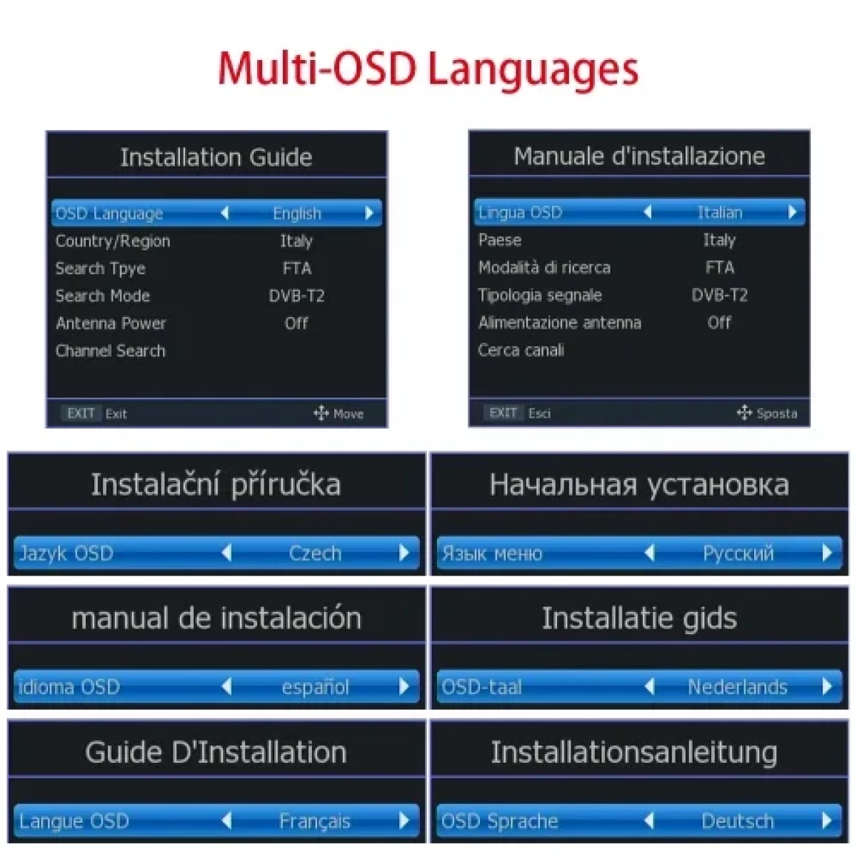 HD-6800 DVB-T/T2 & DVB-C Αποκωδικοποιητής TNT HDMI
