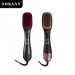 Θερμαινόμενη Βούρτσα Μαλλιών 1200W SOKANY SK-1915 Μαύρο-Κόκκινο