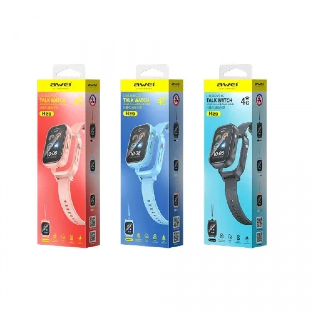 Awei H29 Παιδικό Smartwatch Με GPS LBS Και 4G Βιντεοκλήσεις Μαύρο
