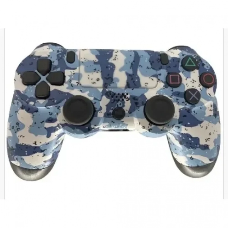 Doubleshock Ασύρματο Gamepad για PS4 Μπλε-Λευκό Παραλλαγή