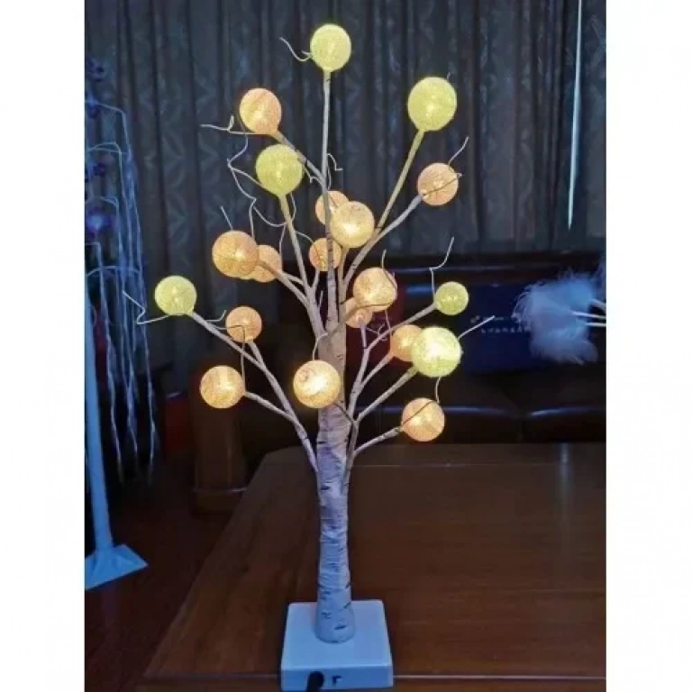 LED Επιτραπέζιο Φωτιστικό Δέντρο με Μπάλες String Ball Lights