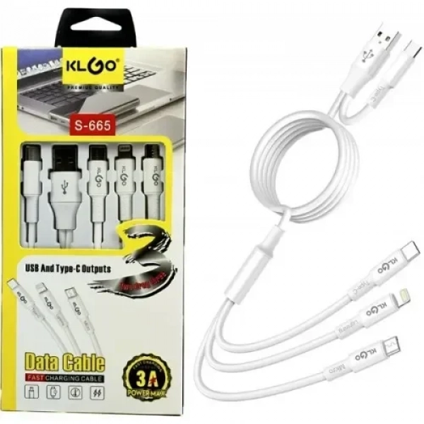 Καλώδιο δεδομένων KLGO USB Micro και Type-C KLGO S-665