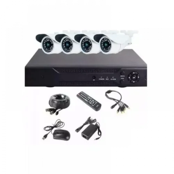 Kit καταγραφικό ασφαλείας με 4 έγχρωμες αδιάβροχες Κάμερες CCTV Dvr Ahd Full HD 1080