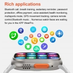 X8 Ultra Max 49mm Smartwatch με Παλμογράφο Πορτοκαλί