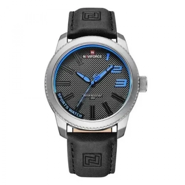 andriko-casual-roloi-cheiros-adiavrocho-me-dermatino-louraki-naviforce-9202-mavro