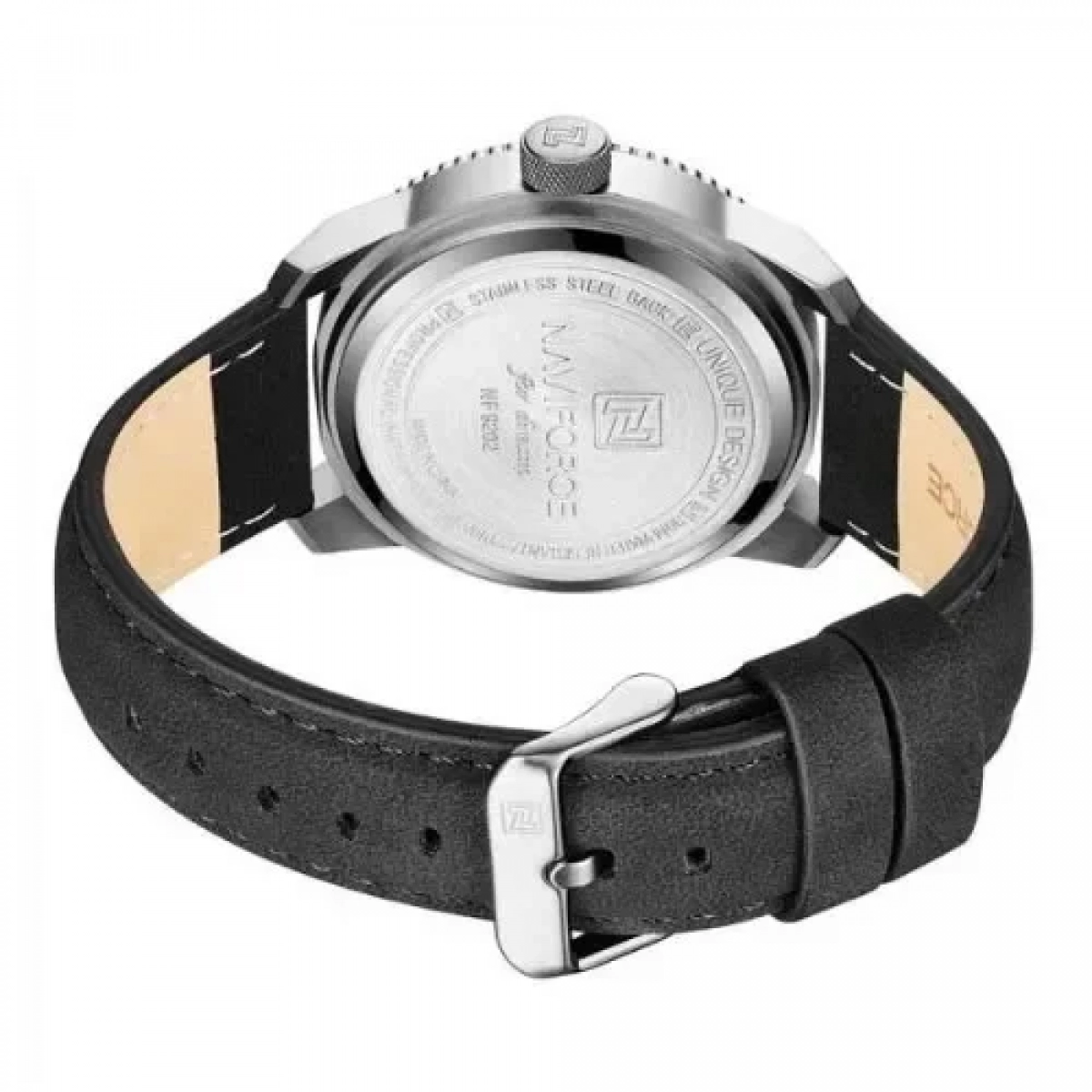 andriko-casual-roloi-cheiros-adiavrocho-me-dermatino-louraki-naviforce-9202-mavro