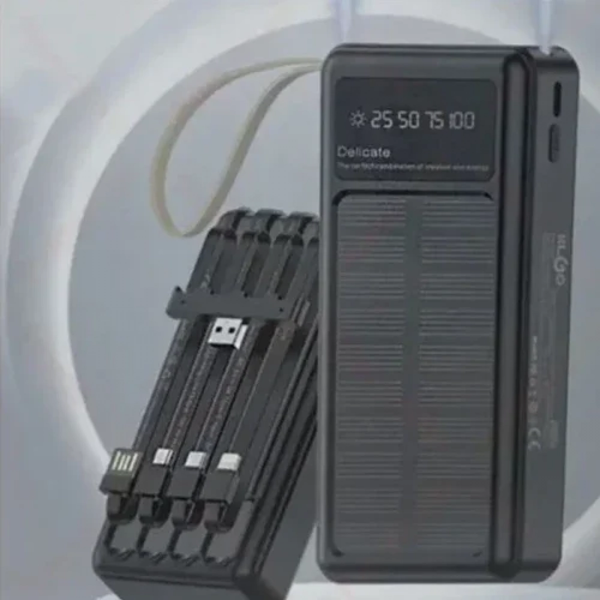 Solar Power bank γρήγορης φόρτισης 20000 mAh KP-96 KLGO Λευκό
