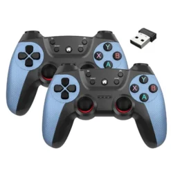 Σετ Ασύρματα Gamepad 2.4G για PS3/Έξυπνο τηλέφωνο/Tablet PC/Smart TV Box 2 τμχ Μπλε