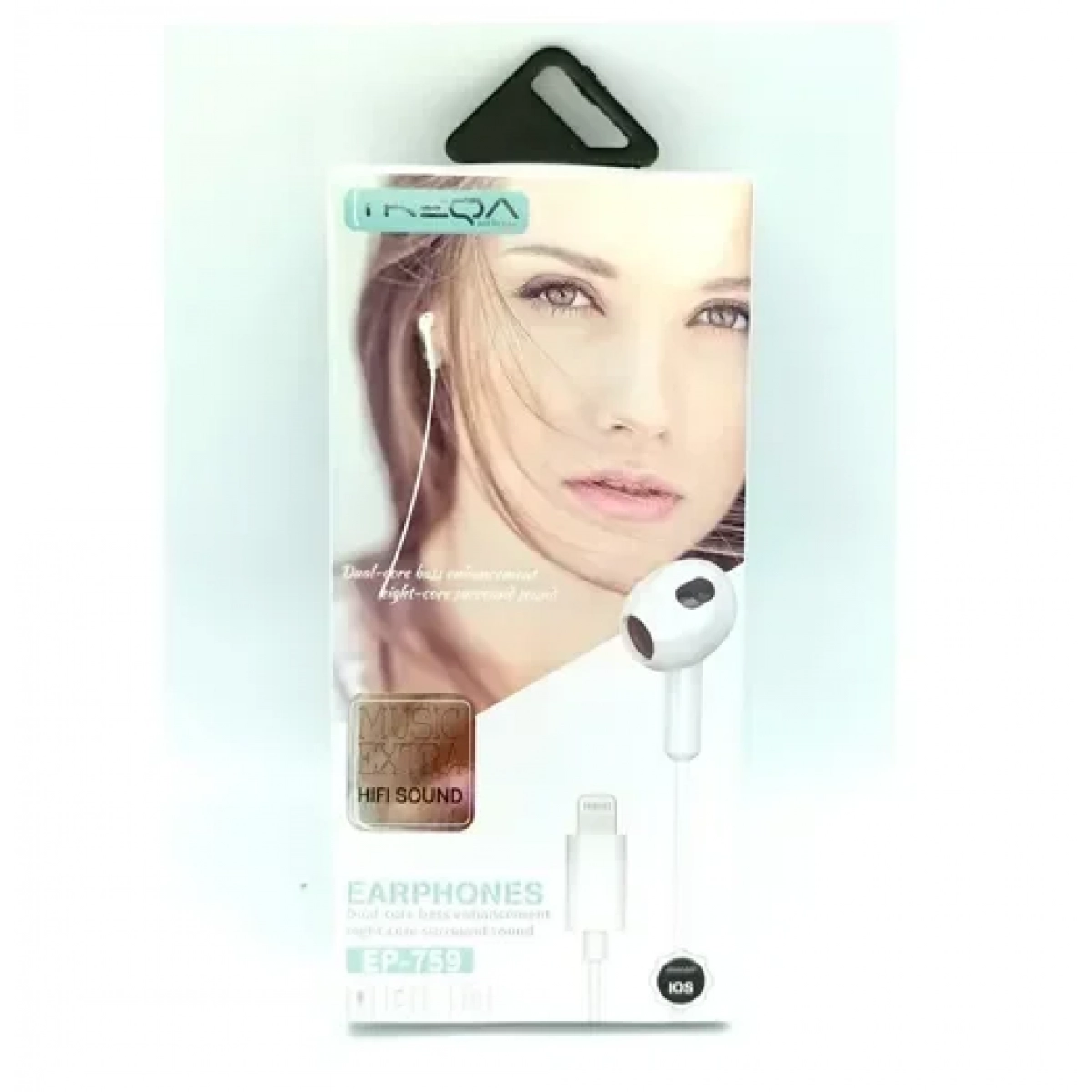 Ακουστικά κινητού Handsfree Earbuds με βύσμα Lightning Treqa EP-759 λευκό - Image 3