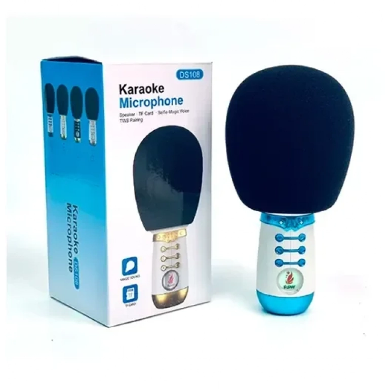 Ασύρματο μικρόφωνο Karaoke Bluetooth DS-108 μπλε