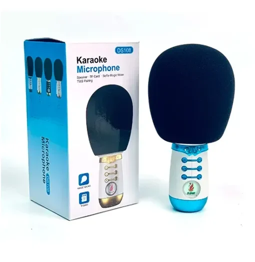 Ασύρματο Μικρόφωνο Karaoke Bluetooth Ds-108 Μπλε