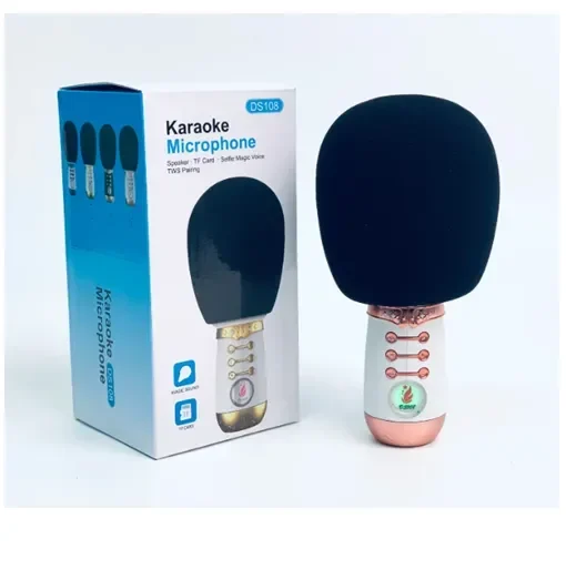 Ασύρματο Μικρόφωνο Karaoke Bluetooth Ds-108 Ροζ