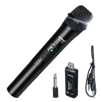 Ασύρματο Μικρόφωνο Karaoke VHF Χειρός Andowl Q-MIC636 Μαύρο