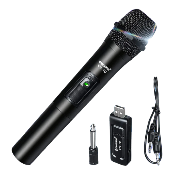 Ασύρματο Μικρόφωνο Karaoke VHF Χειρός Andowl Q-MIC636 Μαύρο