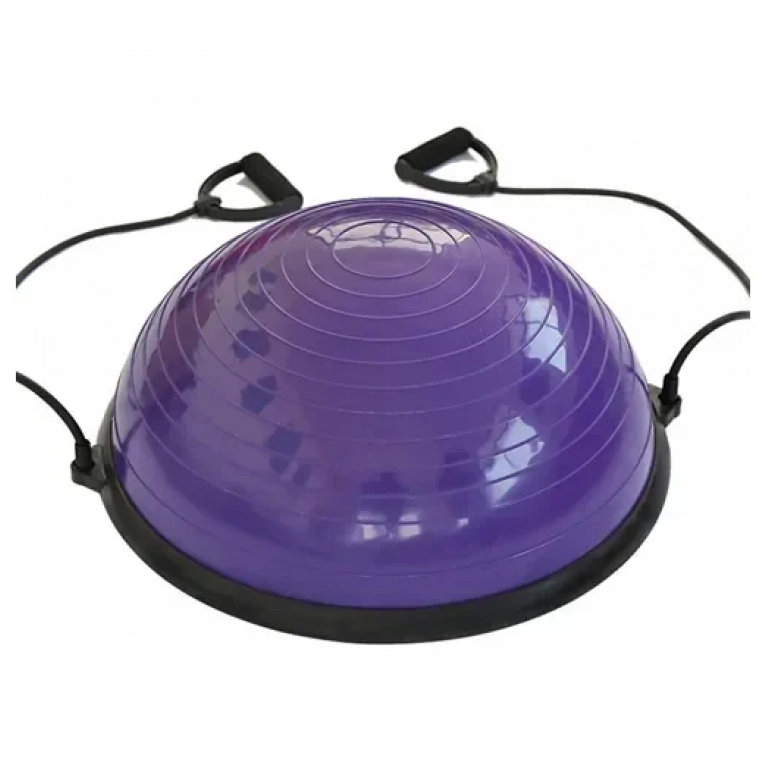 Μπάλα ισορροπίας με λάστιχα αντίστασης Bosu Ball μωβ