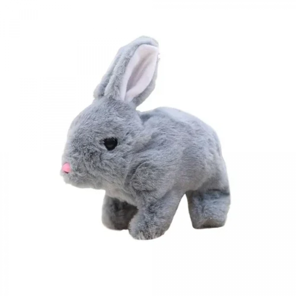 Βελούδινο Λούτρινο Κουνελάκι με Εφέ Κίνησης και Ηχητικά Εφέ - Γκρι