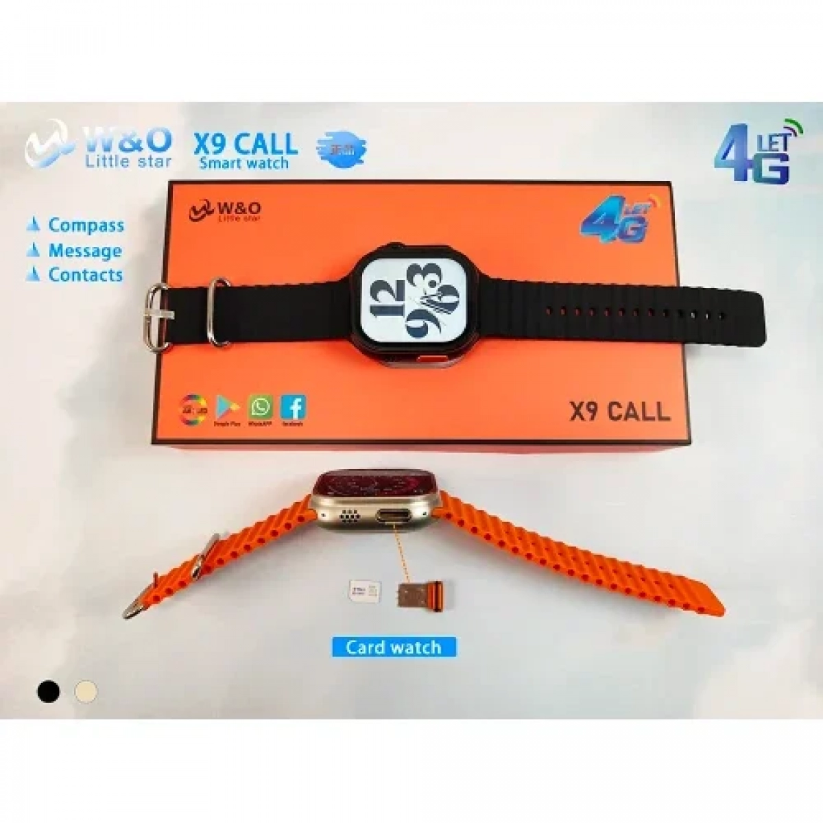 W&O Little Star X9 Call 4G Android Smart Watch Μαύρο