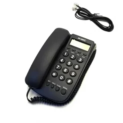 Ενσύρματο τηλέφωνο γραφείου γόνδολα με μεγάλη οθόνη Pashaphone KX-T078CID μαύρο