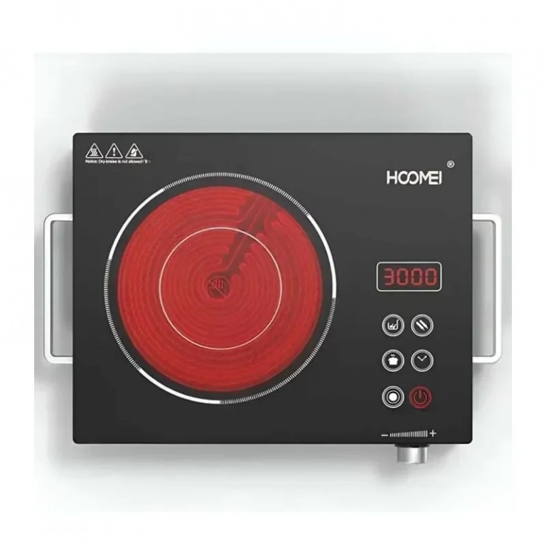 Επιτραπέζια Μονή Επαγωγική Εστία 2000W Hoomei HM-5377P Μαύρη