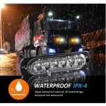 Φανάρι LED μπλε – κόκκινο με 18 λειτουργίες 11cm 12V – 24V 6 SMD 1080LM IP66 0076 - Image 3