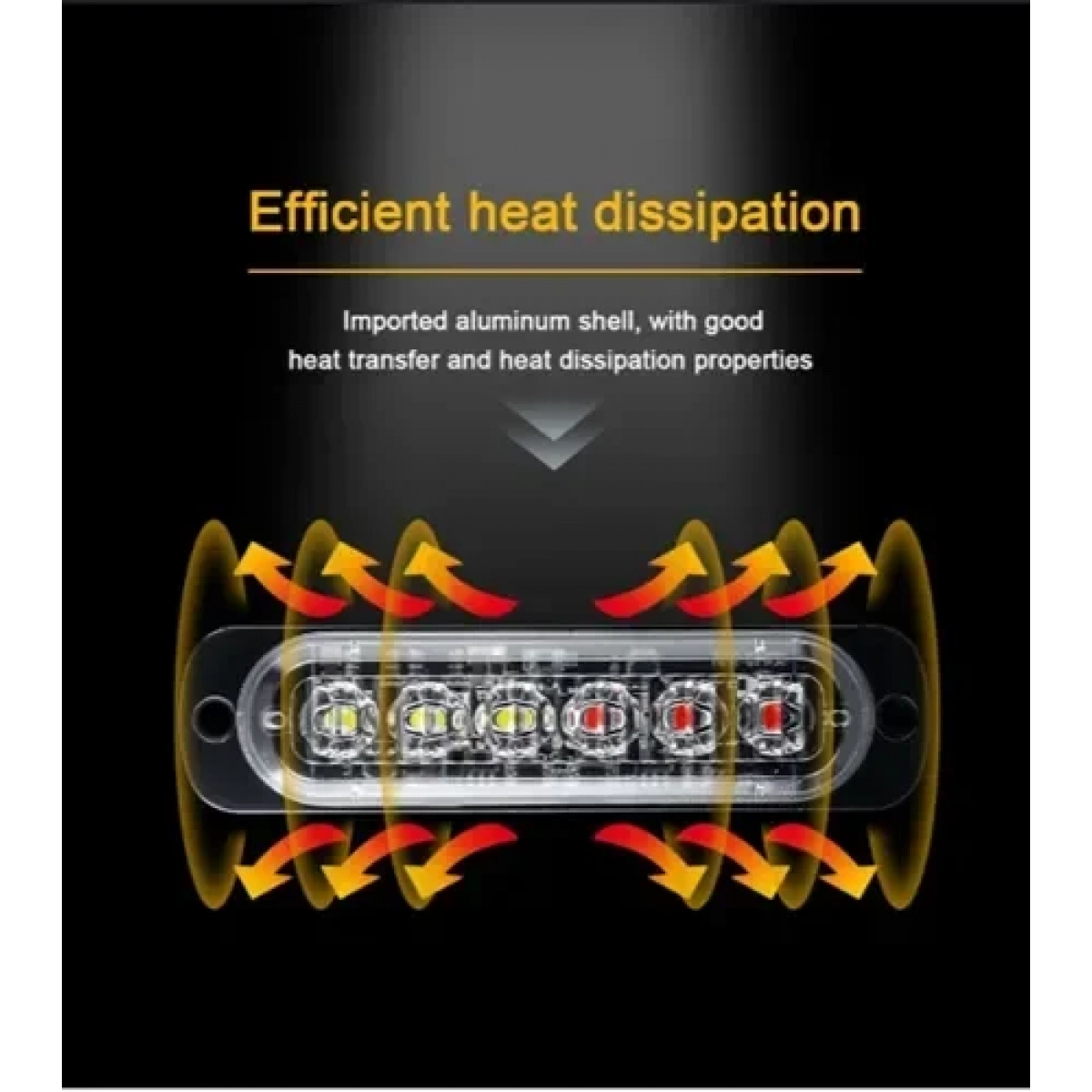 Φανάρι LED μπλε – κόκκινο με 18 λειτουργίες 11cm 12V – 24V 6 SMD 1080LM IP66 0076 - Image 4